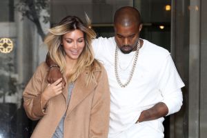 Kim Kardashian & Kanye West Sighting In Paris