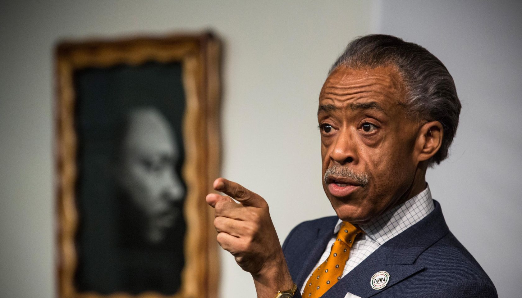 Rev. Al Sharpton Holds News Conference At National Action Network's Office
