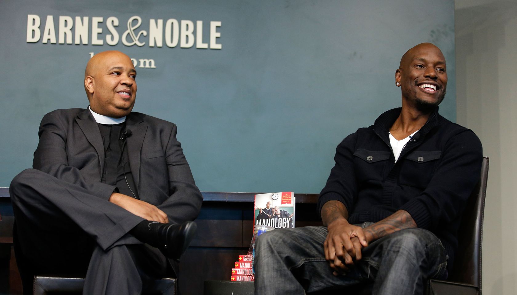 Rev Run And Tyrese Gibson Sign Copies Of Their Book 'Manology: Secrets of a Man's Mind Revealed'
