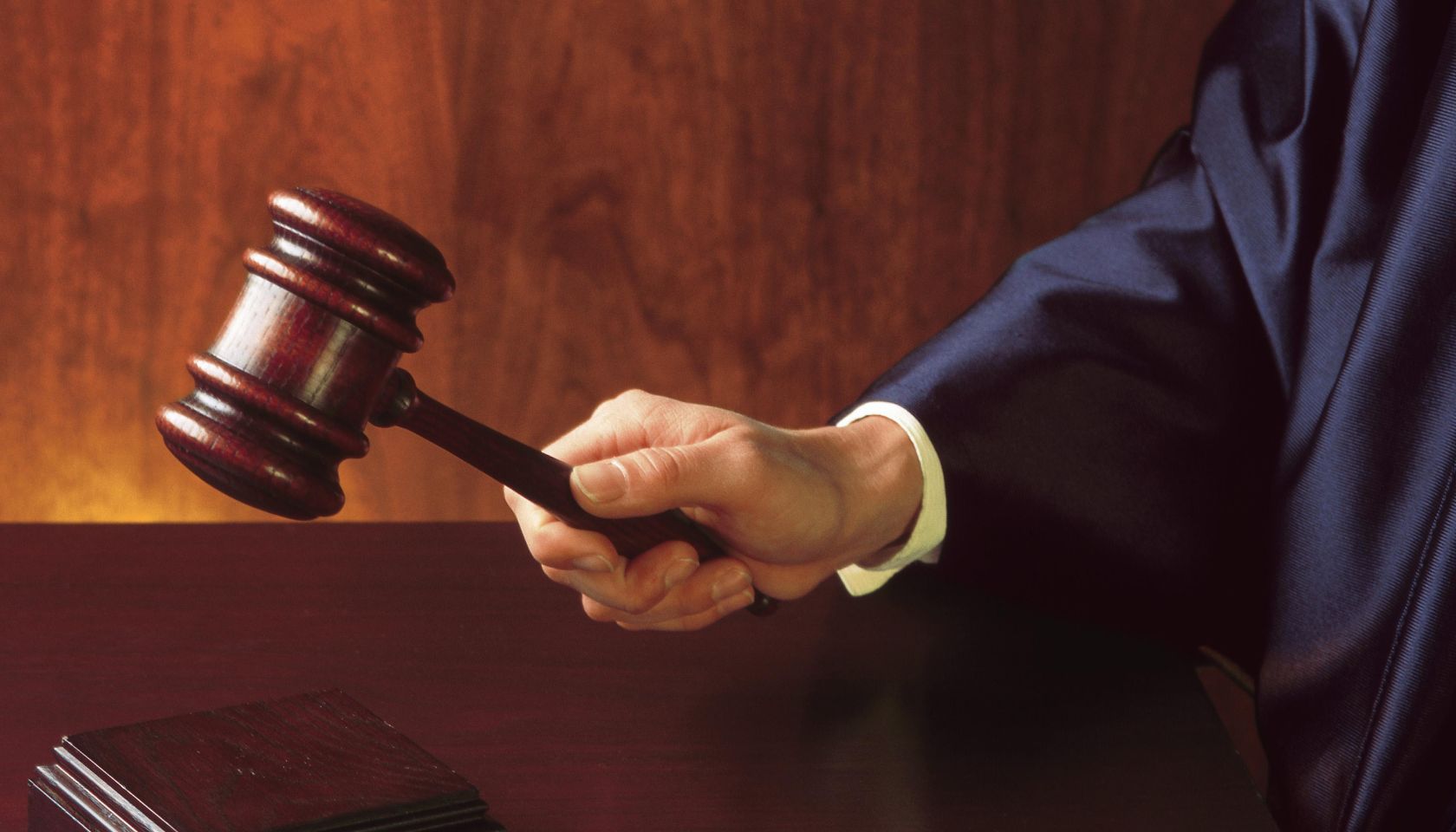 Judge with gavel