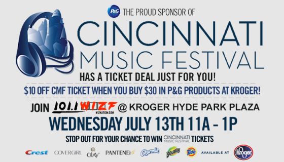 Get $10 Off Your Cincinnati Music Festival Ticket at Kroger! | 101.1 Get $10 Off Your Cincinnati Music Festival Ticket at Kroger! | 101.1
