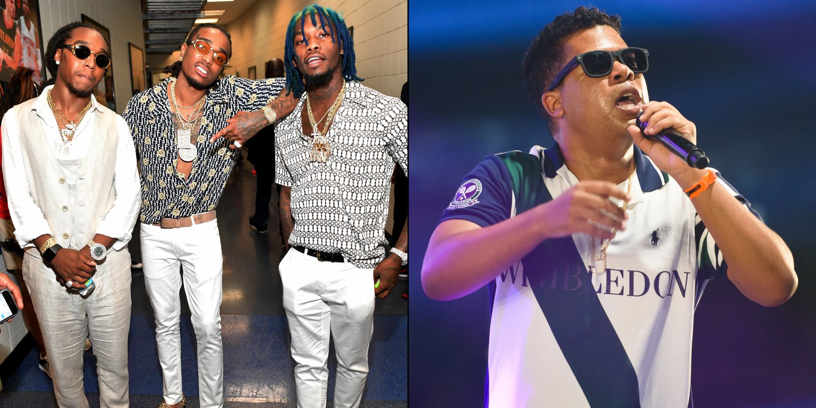 Migos and Makonnen split screen