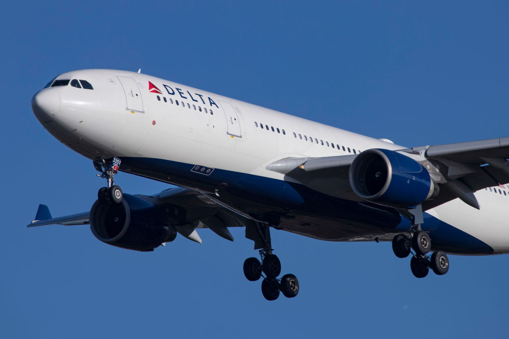 Delta Airlines Airbus A330-200 airplane with registration...