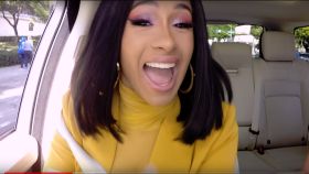 Cardi B during an appearance on CBS' 'The Late Late Show with James Corden.'