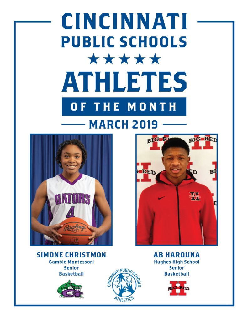 Cincinnati Public Schools Athlete of the Month March 2019