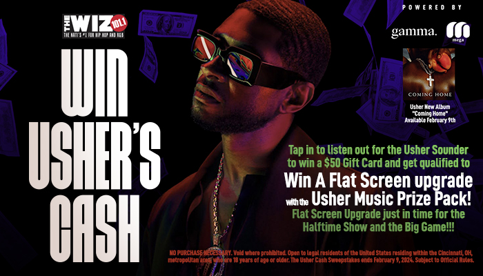 Win Usher Cash and Prizes Promotion