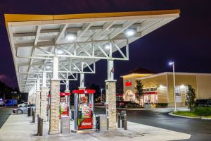 Florida, Orlando, Wawa, gas station at night