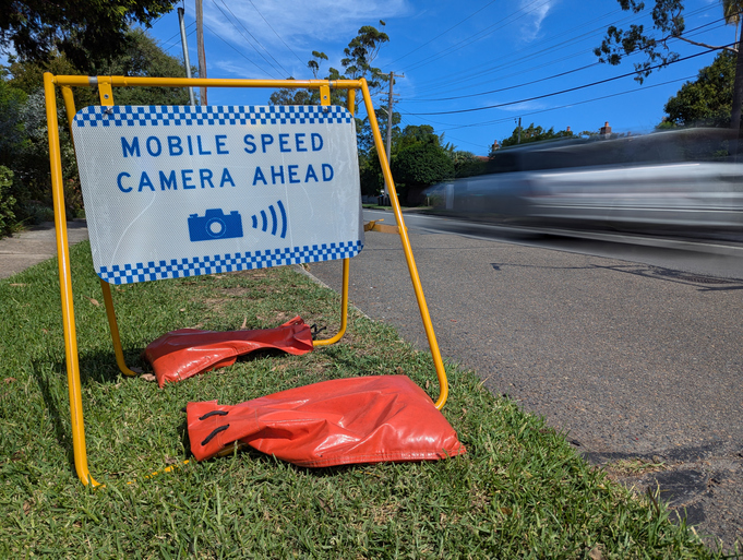 Speed camera warning