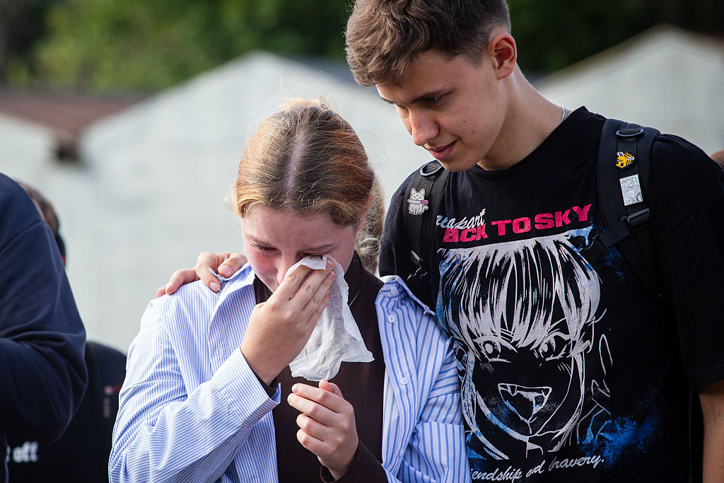 People seen mourning in memory of Yevgeny Prigozhin at a...