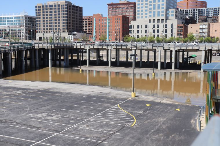 2025 Ohio River Flooding Downtown Cincinnati