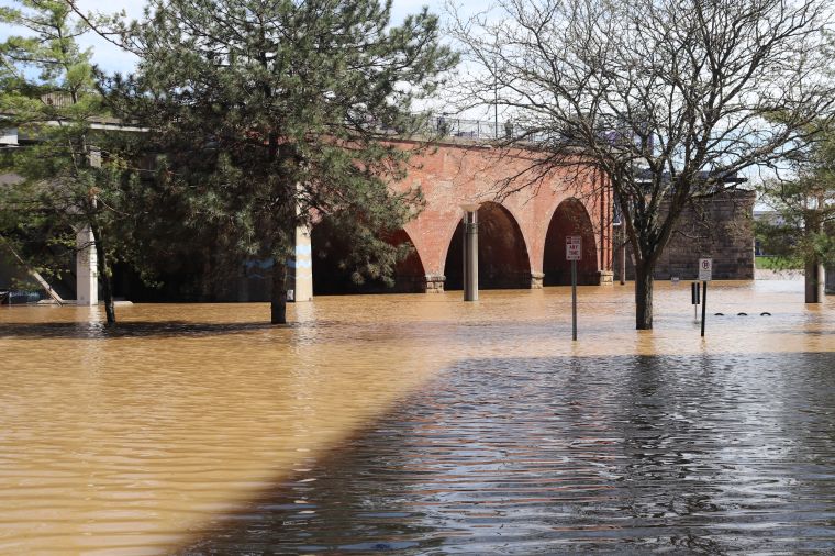 2025 Ohio River Flooding Downtown Cincinnati