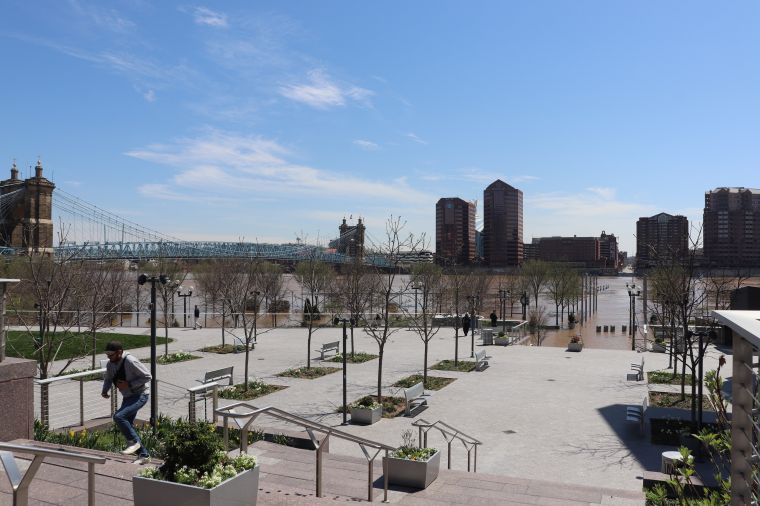 2025 Ohio River Flooding Downtown Cincinnati