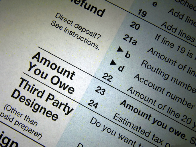 Tariff document close up