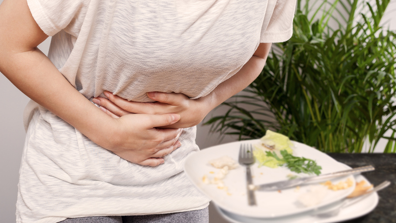 woman have food poisoning