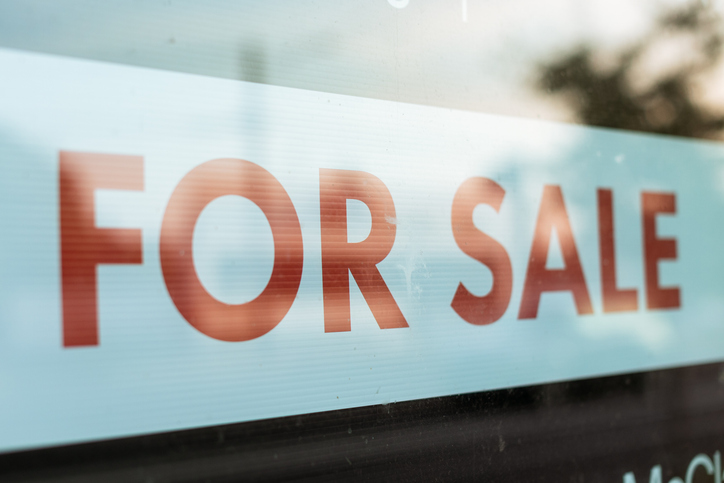 For Sale sign with Red Text