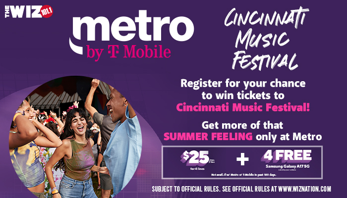 Metro by T-Mobile Cincinnati Music Festival 2026 WIZF-FM